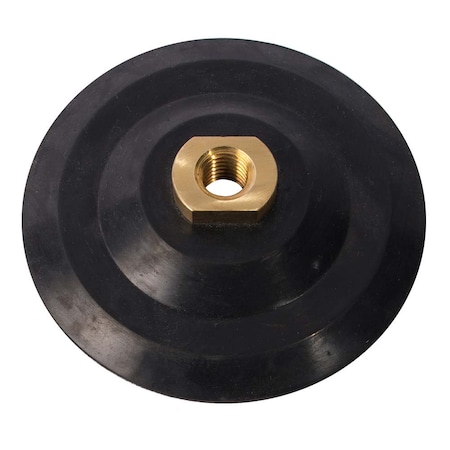 Specialty Diamond 5 Inch Rubber Backing Pad with Hook & Loop and 5/8 Inch-11 Female Brass Nut (5PADADAPT) PP50